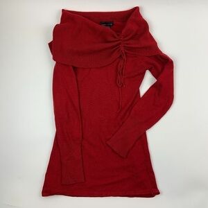 Sweater Project Sweater Womens Small Cowl Neck Long Sleeve Red